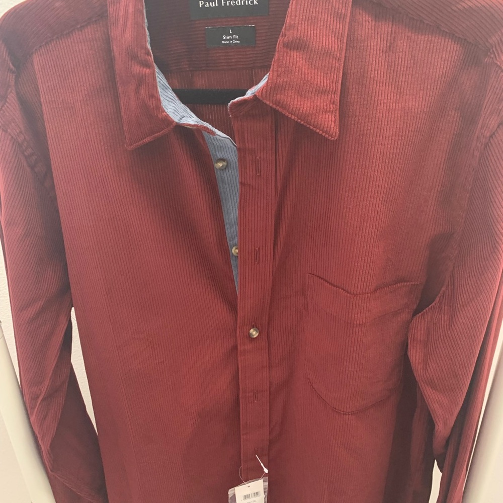 Paul Fredrick Men's Red Dress Shirt